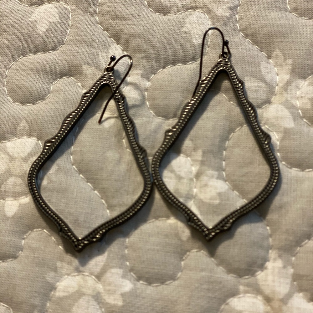 Kendra Scott Gunmetal Earrings